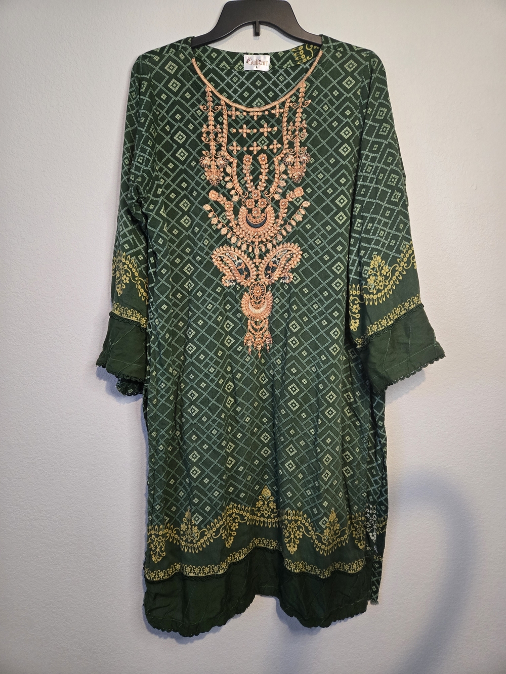 Authentic Indian cotton kurta Beautiful Embroidery Gulkaari Indian Ethnic Wear